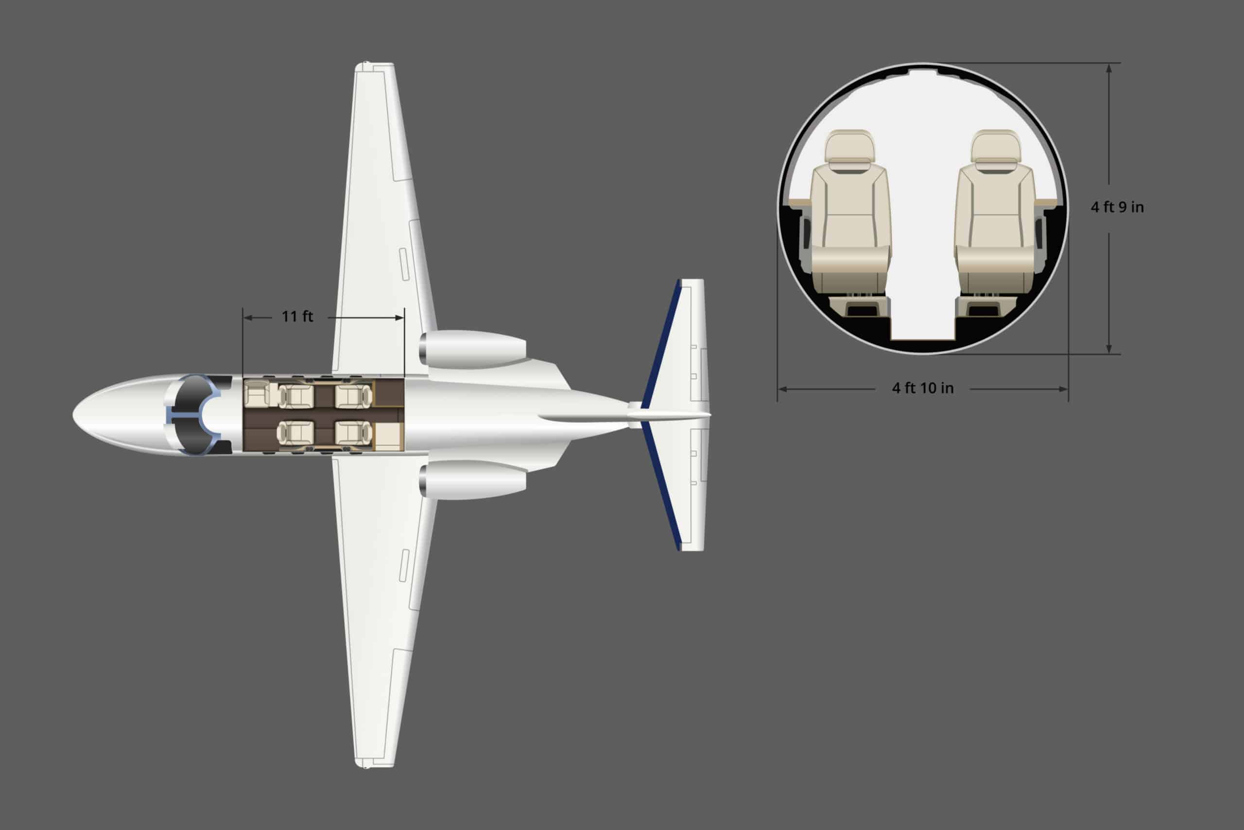 Citation CJ1+ Floor Plan - The Jet Agent