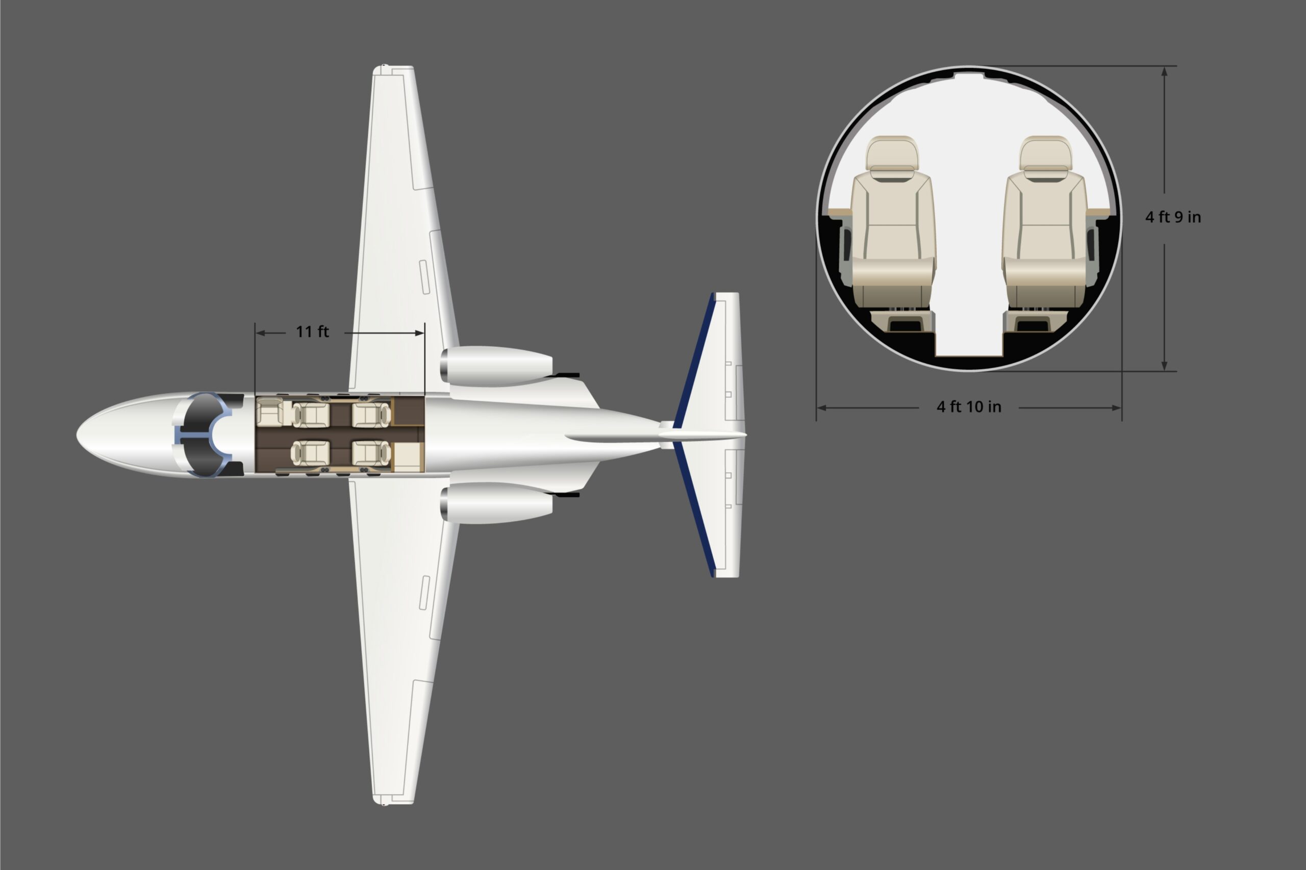 Citation CJ1 Floor Plan - The Jet Agent