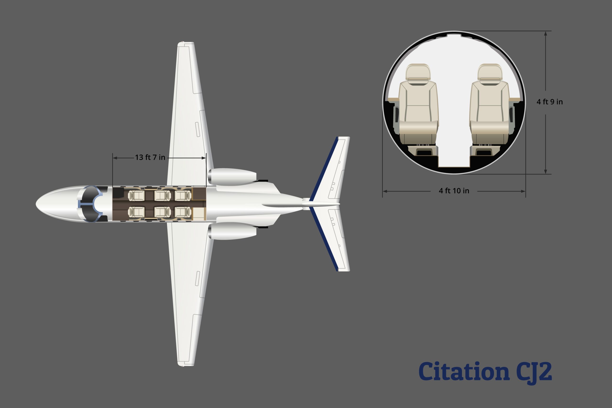 Citation CJ2 Standard with Flushing Belted Lavatory Option - The Jet Agent