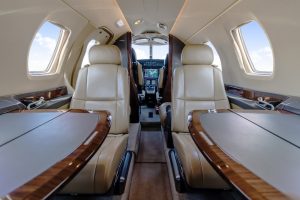 Citation M2 525-0855 - The Jet Agent 12 interior seats with tables